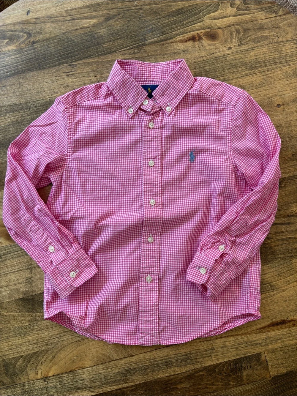 Boys Ralph Lauren Pink Gingham Button-Down Shirt